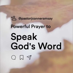 Prayer for “The Power of God’s Word”