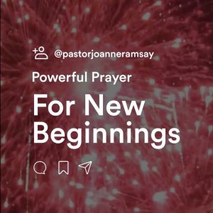 Prayer for “Time for New Beginnings”